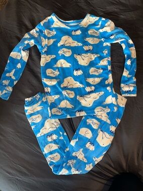 Cat & Jack Blue and White Polar Bear Kids Pajama Set